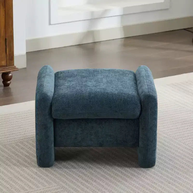 Ottoman confort surdimensionné en velours chenille pour chambre à coucher, salon, chambre d'enfant