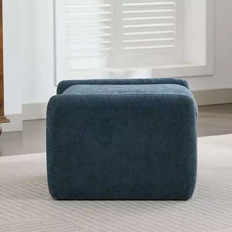 Ottoman confort surdimensionné en velours chenille pour chambre à coucher, salon, chambre d'enfant
