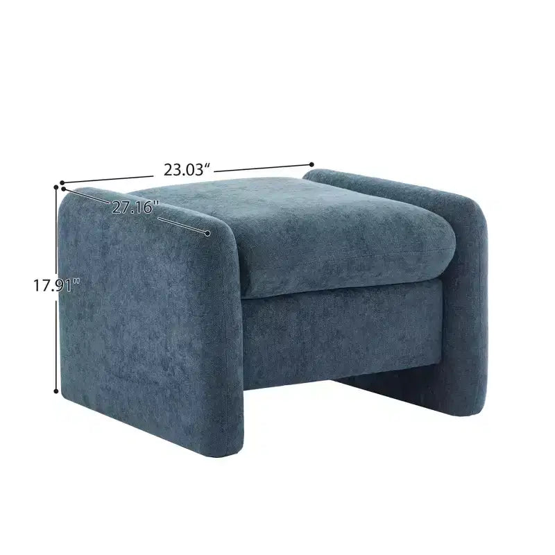 Ottoman confort surdimensionné en velours chenille pour chambre à coucher, salon, chambre d'enfant