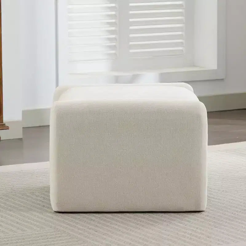 Ottoman confort surdimensionné en velours chenille pour chambre à coucher, salon, chambre d'enfant
