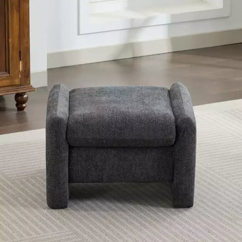 Ottoman confort surdimensionné en velours chenille pour chambre à coucher, salon, chambre d'enfant