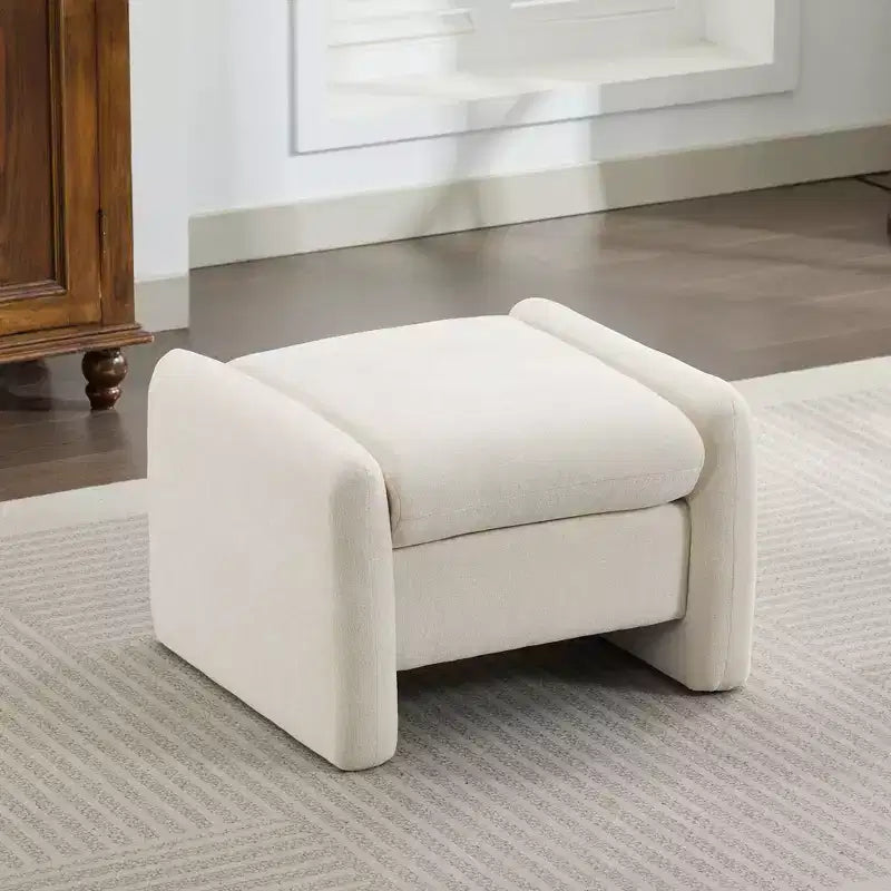 Ottoman confort surdimensionné en velours chenille pour chambre à coucher, salon, chambre d'enfant