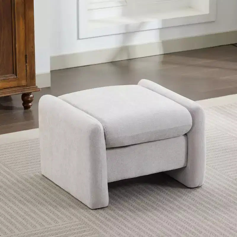Ottoman confort surdimensionné en velours chenille pour chambre à coucher, salon, chambre d'enfant