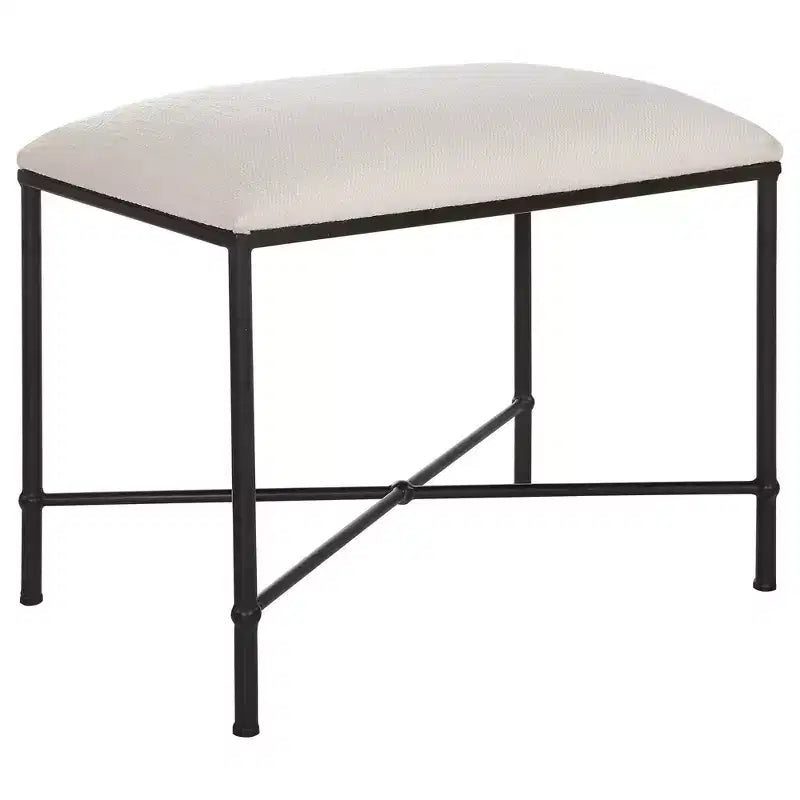 Banc Avenham 24 en tissu blanc large