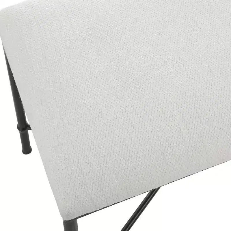Banc Avenham 24 en tissu blanc large