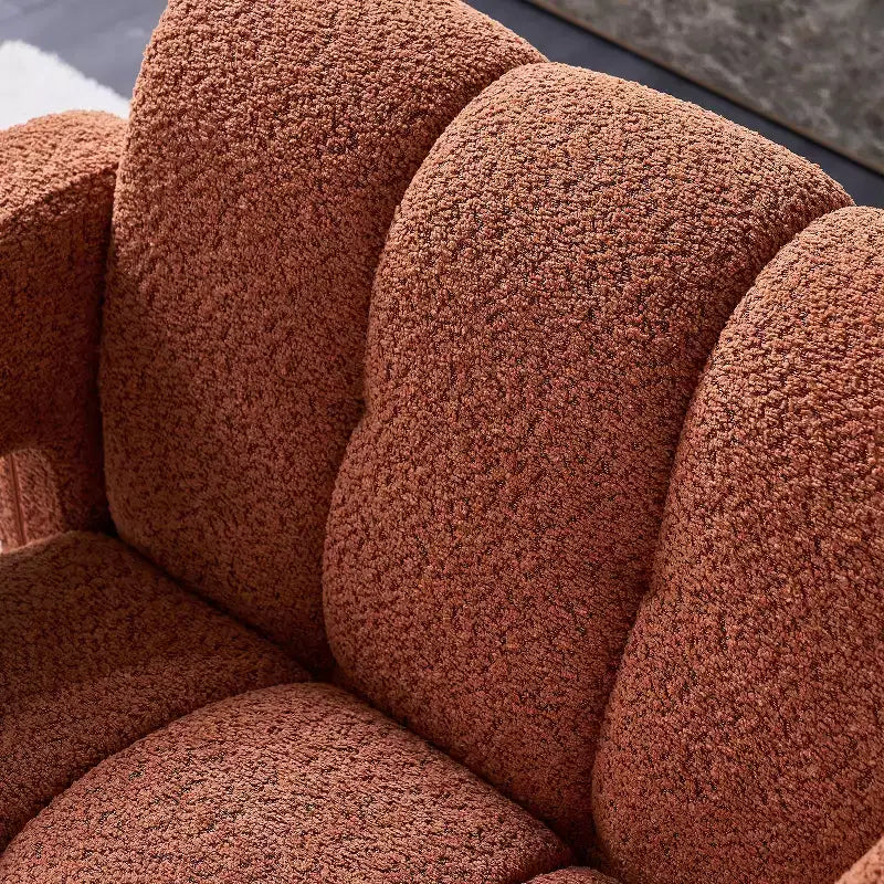Fauteuil d'appoint large en bouclette