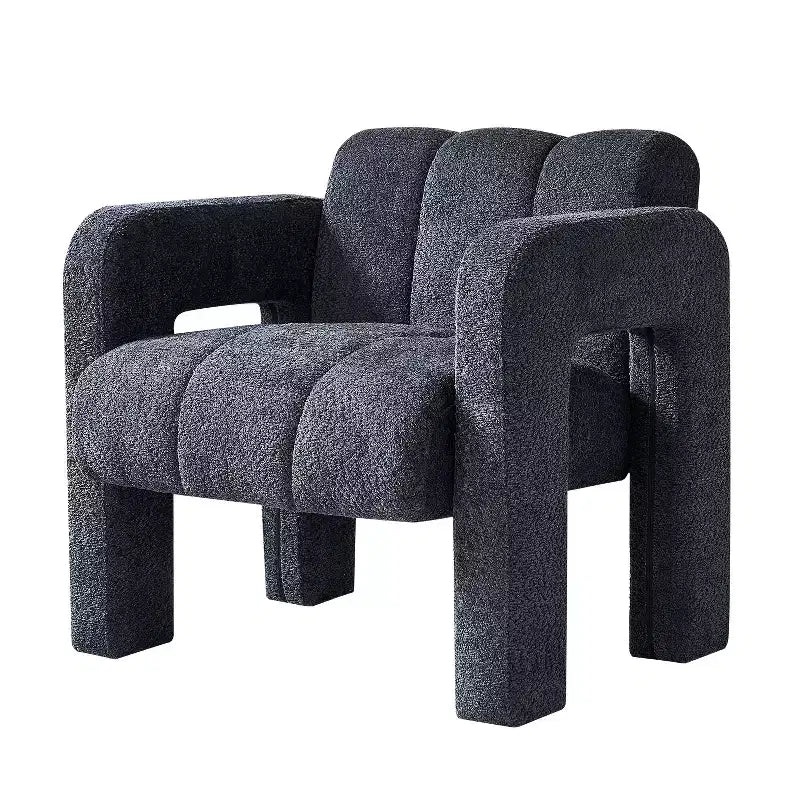 Fauteuil d'appoint large en bouclette