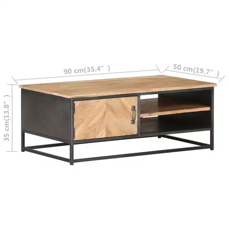 Table basse 35,4x19,7x13,8 Bois d'acacia massif