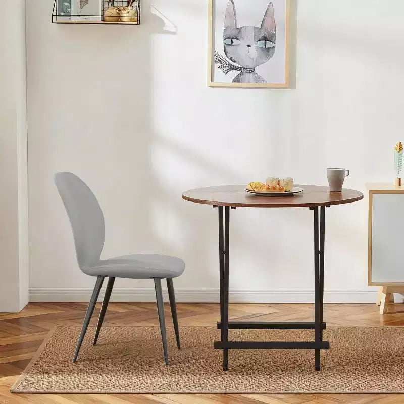 Lot de 6 Chaises de Salle à Manger Rembourrées avec Pieds en Métal, Chaises de Cuisine Modernes en Cuir pour Salle à Manger, Restaurant ou Salon