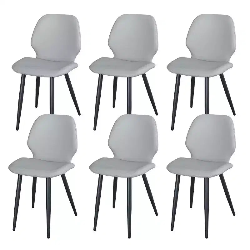 Lot de 6 Chaises de Salle à Manger Rembourrées avec Pieds en Métal, Chaises de Cuisine Modernes en Cuir pour Salle à Manger, Restaurant ou Salon