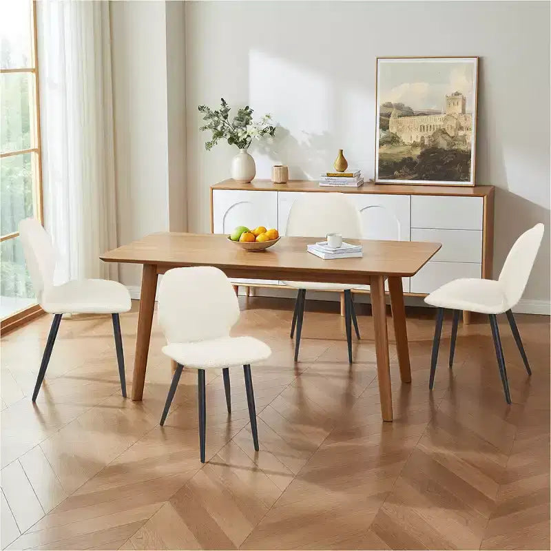 Lot de 6 Chaises de Salle à Manger Rembourrées avec Pieds en Métal, Chaises de Cuisine Modernes en Cuir pour Salle à Manger, Restaurant ou Salon