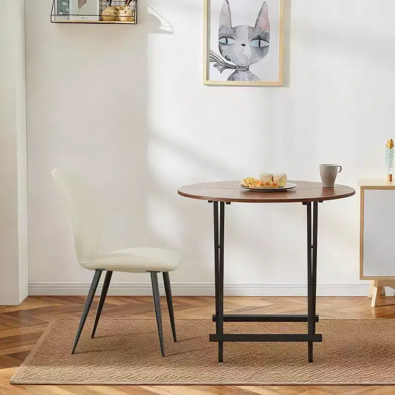 Lot de 6 Chaises de Salle à Manger Rembourrées avec Pieds en Métal, Chaises de Cuisine Modernes en Cuir pour Salle à Manger, Restaurant ou Salon
