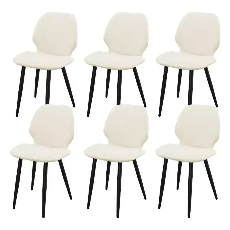Lot de 6 Chaises de Salle à Manger Rembourrées avec Pieds en Métal, Chaises de Cuisine Modernes en Cuir pour Salle à Manger, Restaurant ou Salon
