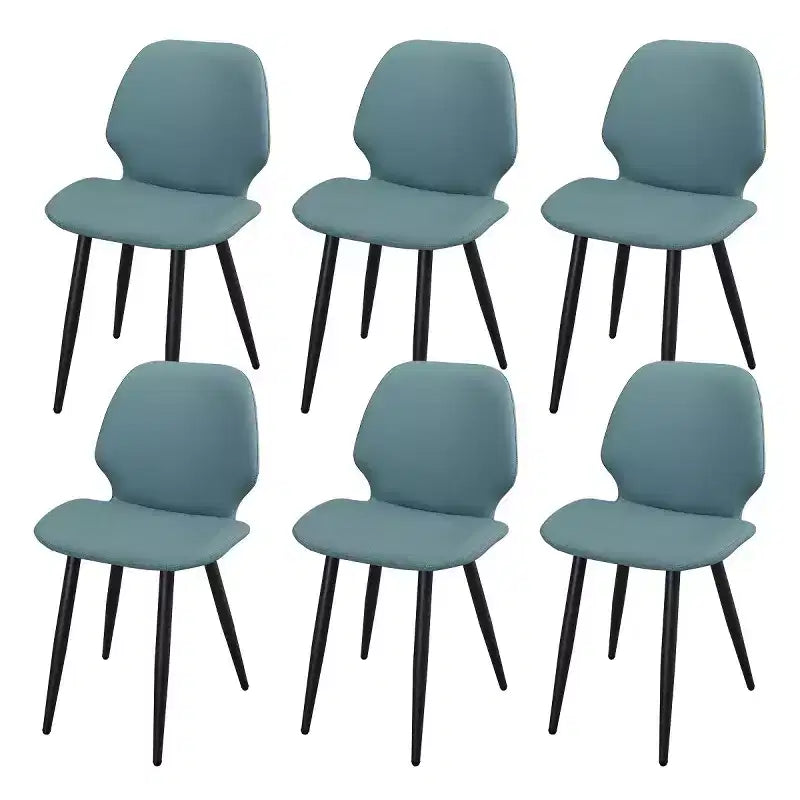 Lot de 6 Chaises de Salle à Manger Rembourrées avec Pieds en Métal, Chaises de Cuisine Modernes en Cuir pour Salle à Manger, Restaurant ou Salon
