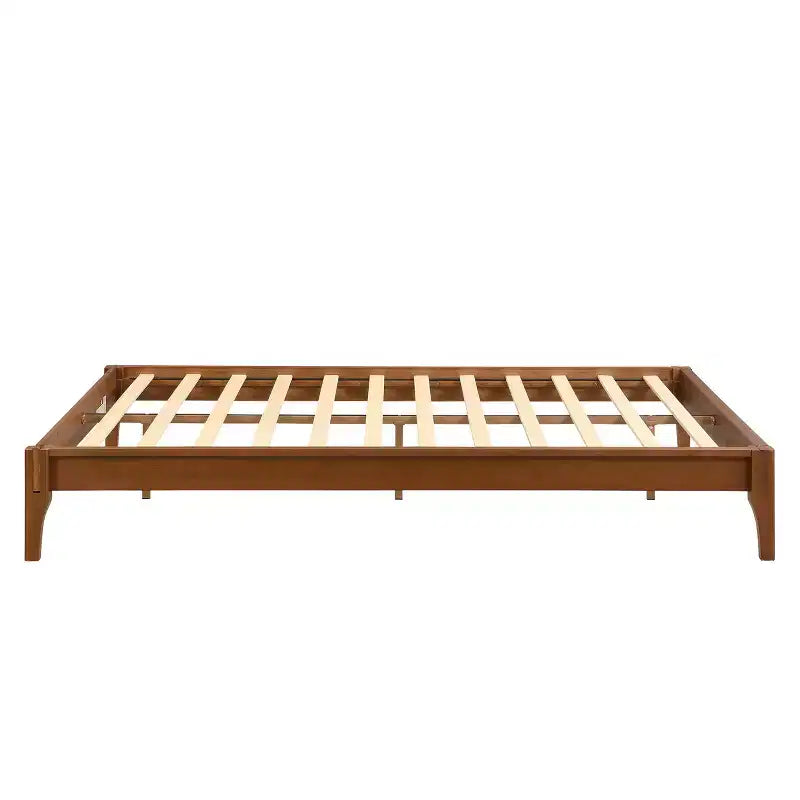 Lit plateforme Johnny de 30 cm en bambou massif avec lattes en bois et support métallique