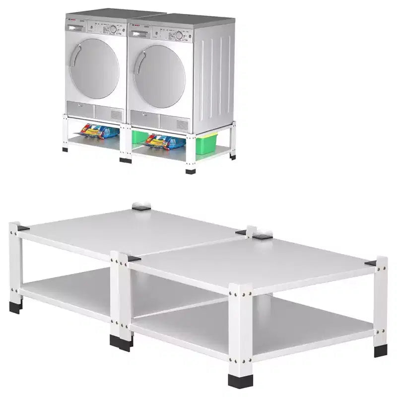 Socle pour lave-linge et sèche-linge, lot de 2, blanc