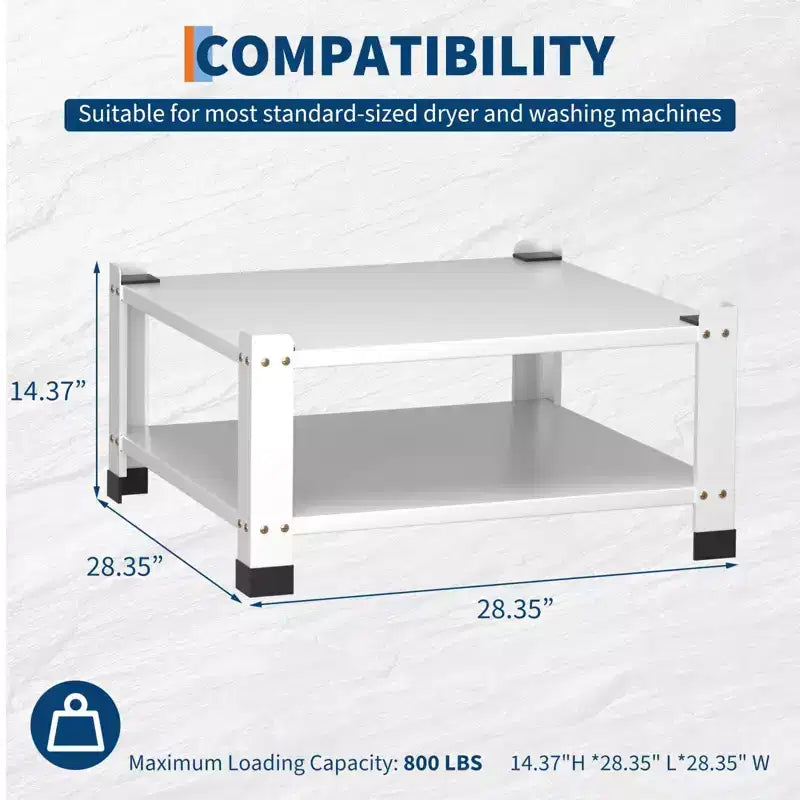 Socle pour lave-linge et sèche-linge, lot de 2, blanc