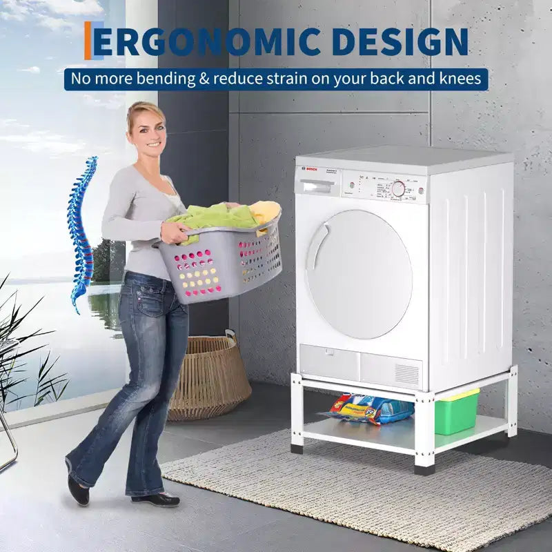 Socle pour lave-linge et sèche-linge, lot de 2, blanc