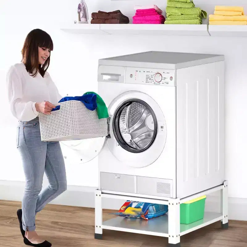 Socle pour lave-linge et sèche-linge, lot de 2, blanc