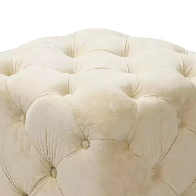 Pouf rembourré en velours, petite table d'appoint, tabouret de maquillage, pour salon, chambre, entrée, rose