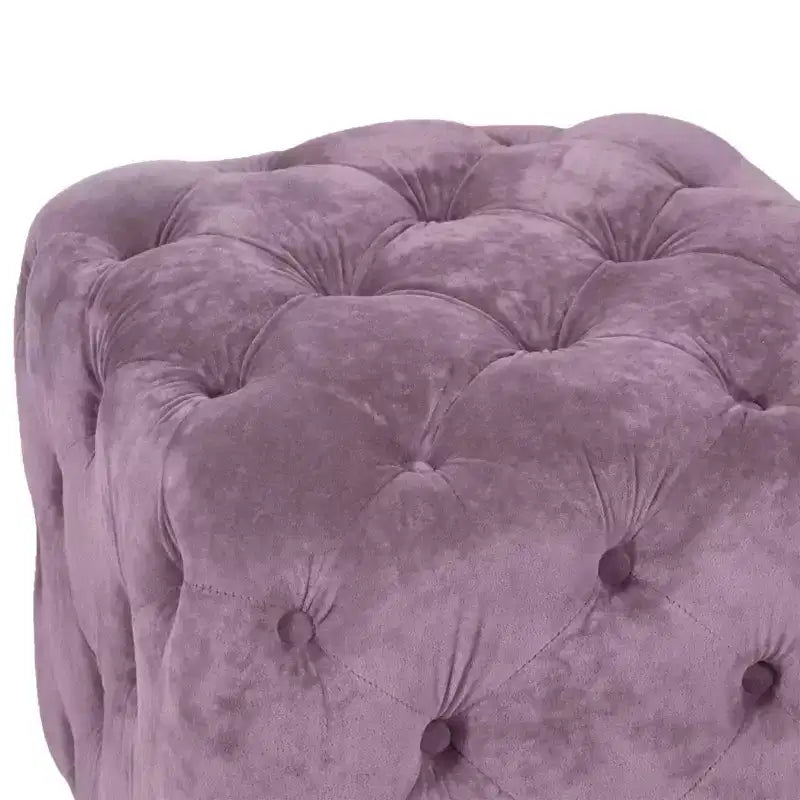 Pouf rembourré en velours, petite table d'appoint, tabouret de maquillage, pour salon, chambre, entrée, rose