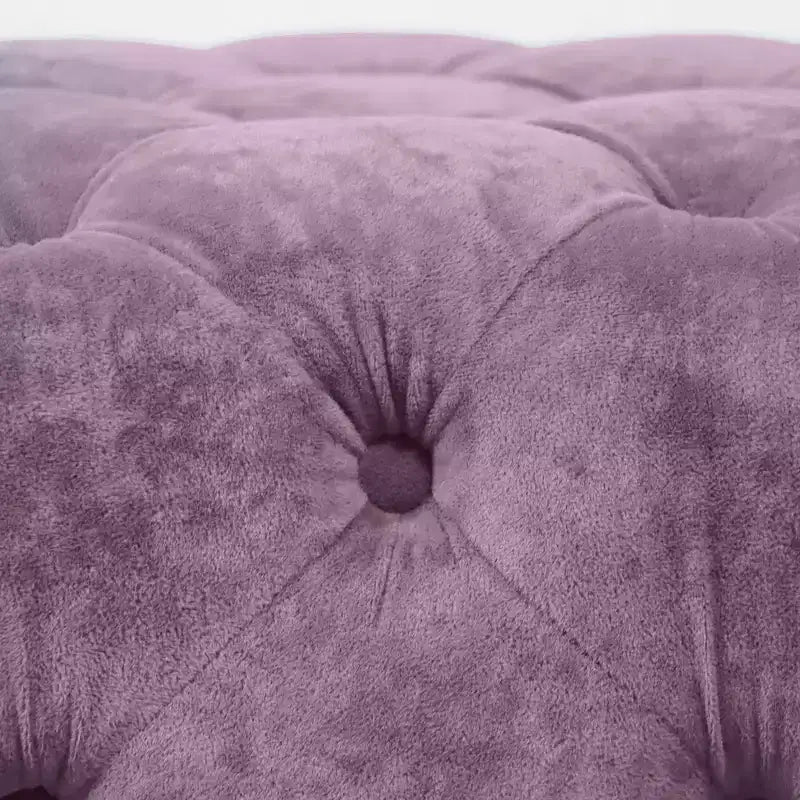Pouf rembourré en velours, petite table d'appoint, tabouret de maquillage, pour salon, chambre, entrée, rose