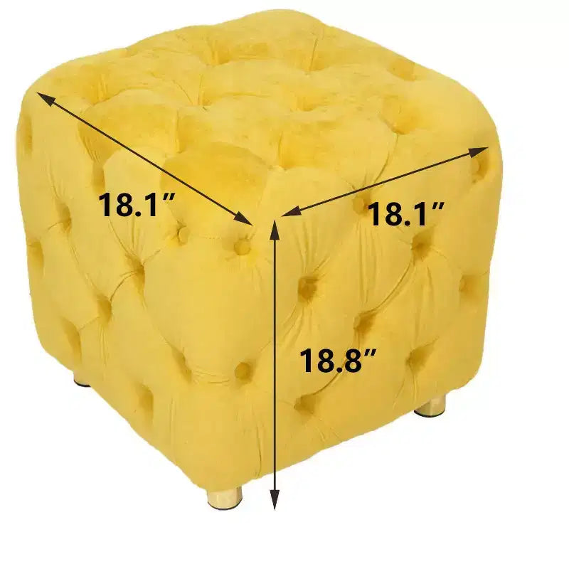 Pouf rembourré en velours, petite table d'appoint, tabouret de maquillage, pour salon, chambre, entrée, rose