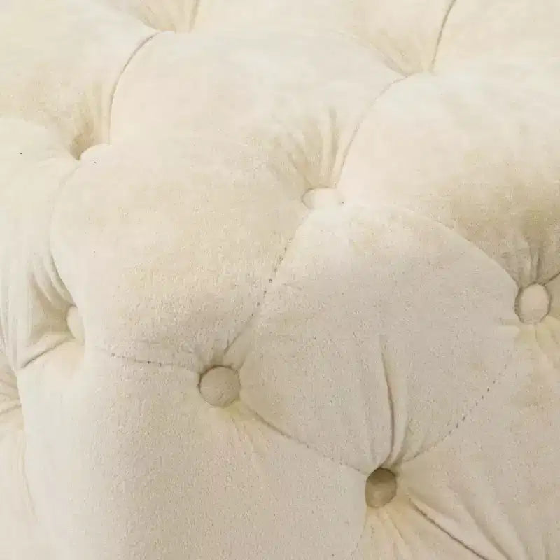 Pouf rembourré en velours, petite table d'appoint, tabouret de maquillage, pour salon, chambre, entrée, rose