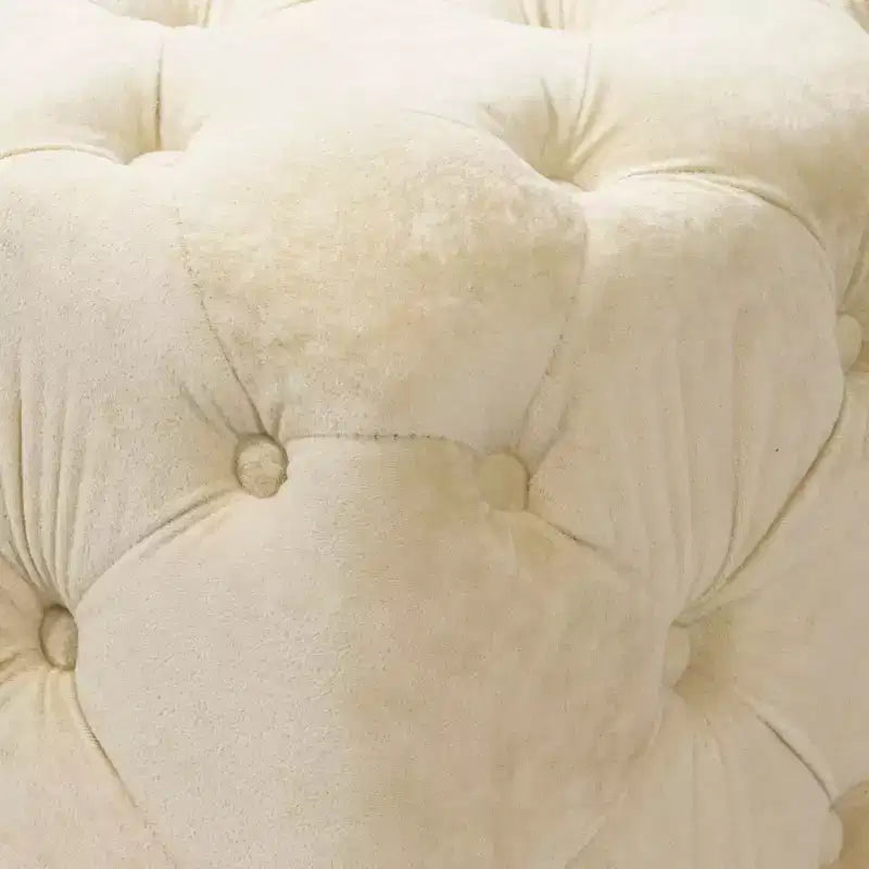 Pouf rembourré en velours, petite table d'appoint, tabouret de maquillage, pour salon, chambre, entrée, rose