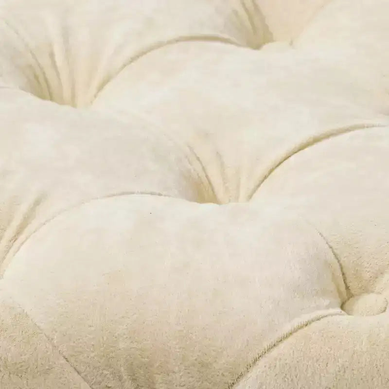 Pouf rembourré en velours, petite table d'appoint, tabouret de maquillage, pour salon, chambre, entrée, rose