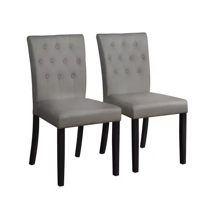 Chaise de salle à manger en bois noir avec housse en lin