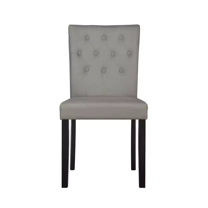 Chaise de salle à manger en bois noir avec housse en lin
