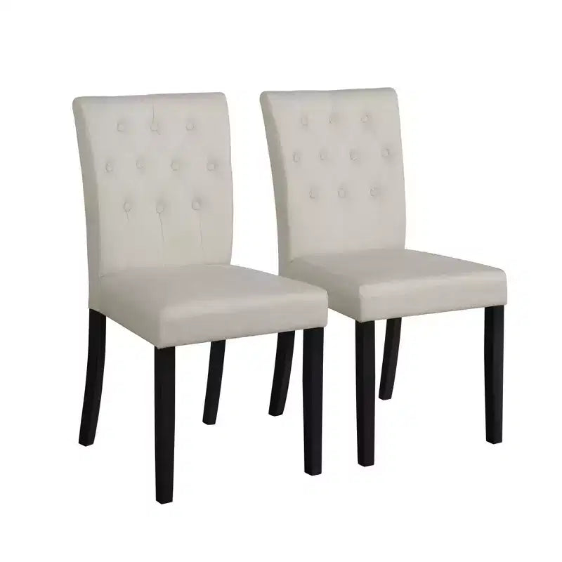 Chaise de salle à manger en bois noir avec housse en lin