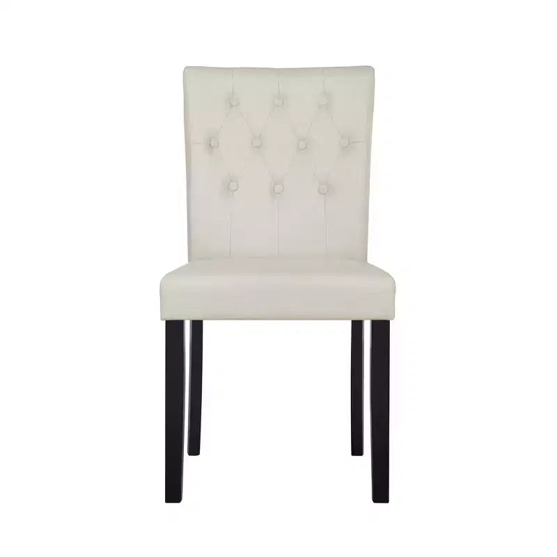 Chaise de salle à manger en bois noir avec housse en lin