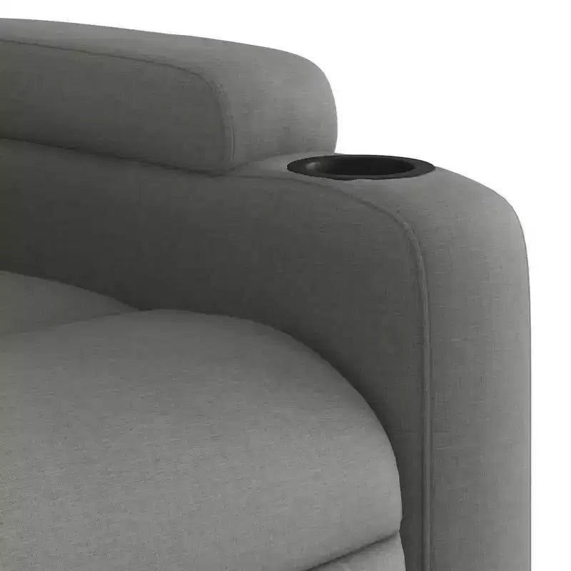 Fauteuil Inclinable Massant Tissu Gris Foncé