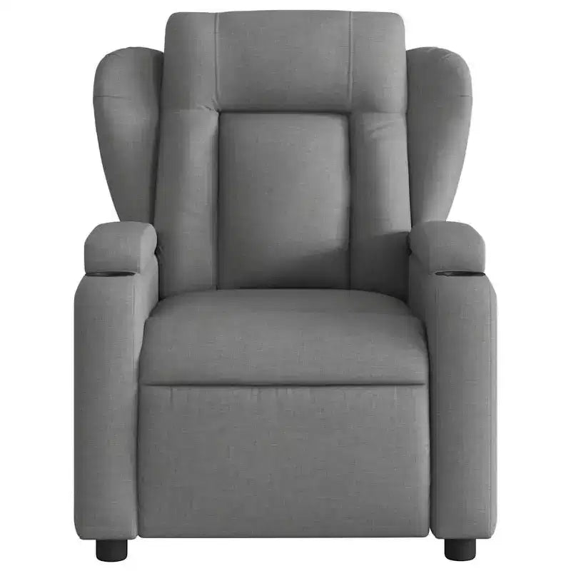 Fauteuil Inclinable Massant Tissu Gris Foncé