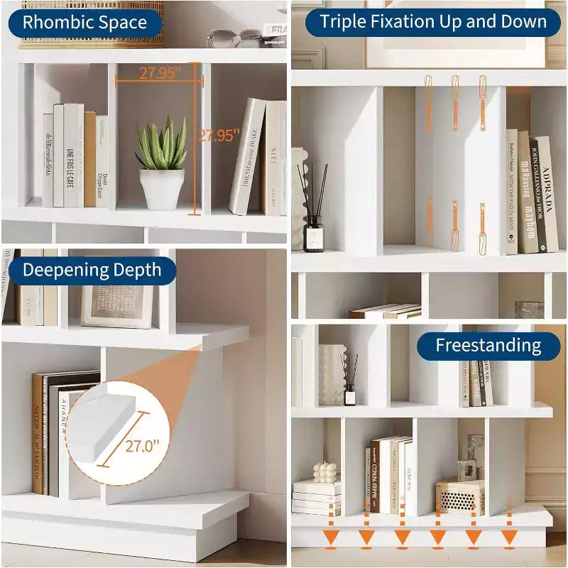 Meuble de rangement 8 cubes en bois, étagère basse avec 10 panneaux arrière amovibles pour salon, chambre, entrée, bureau à domicile