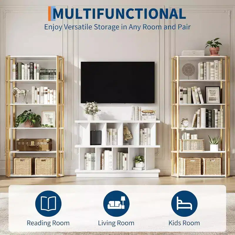 Meuble de rangement 8 cubes en bois, étagère basse avec 10 panneaux arrière amovibles pour salon, chambre, entrée, bureau à domicile