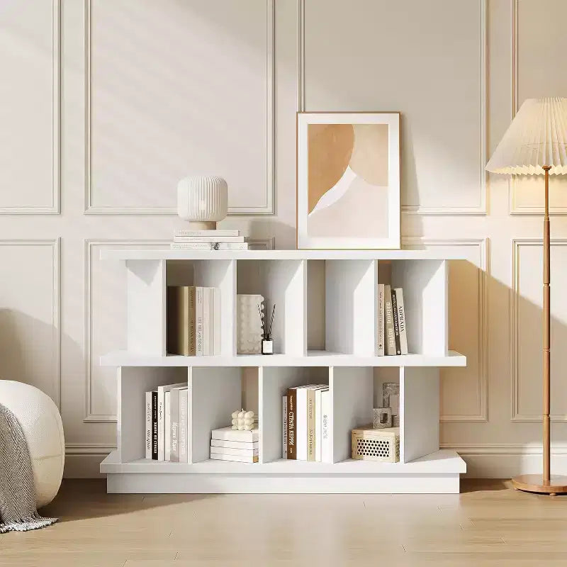 Meuble de rangement 8 cubes en bois, étagère basse avec 10 panneaux arrière amovibles pour salon, chambre, entrée, bureau à domicile